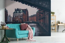 Wallpaper city landscape river