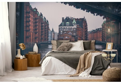 Carta da Parati città paesaggio fiume 2