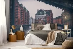 Carta da Parati città paesaggio fiume