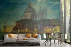 Wallpaper painted Venice city landscape