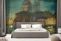 Wallpaper painted Venice city landscape