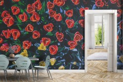 Wallpaper Leaves and Flowers Gardens