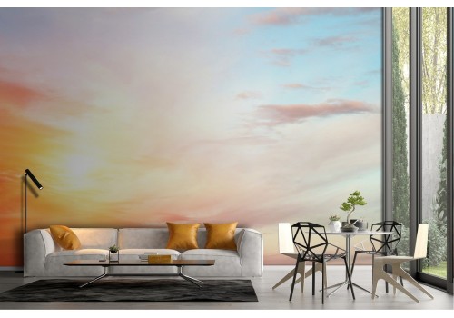 Wallpaper landscape sky with sun