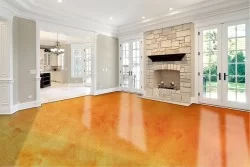 Modern industrial orange cement surface wallpaper