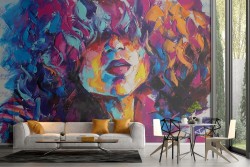 Wallpaper portrait painted woman picture