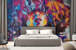 Wallpaper portrait painted woman picture