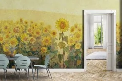 Carta da Parati Dipinti e Acquerelli Fiori Natura Vintage