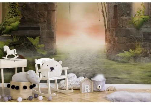 Fantasy forest landscape wallpaper ruins 2