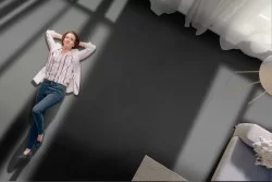 Industrial black walkable wallpaper surface