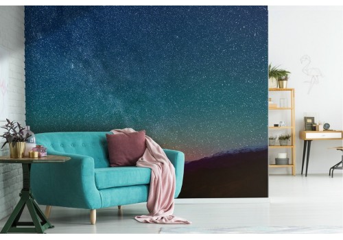 Starry sky landscape wallpaper photo