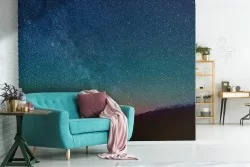 Starry sky landscape wallpaper photo