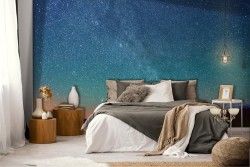 Starry sky landscape wallpaper photo