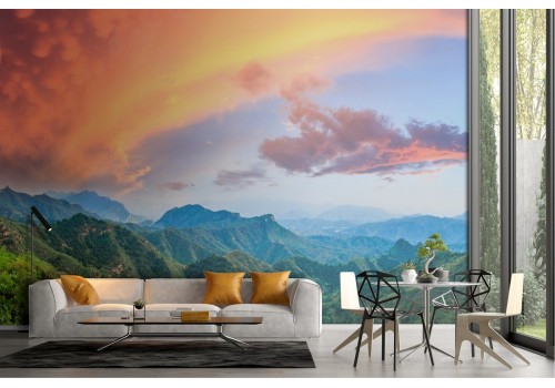 Green mountains sky landscape nature wallpaper