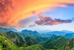 Carta da Parati Paesaggi e Natura Cielo Montagna Alba Tramonto