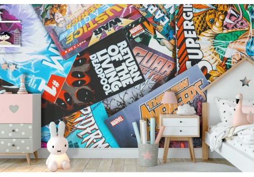 Carta da Parati copertine fumetti libri bambini 2