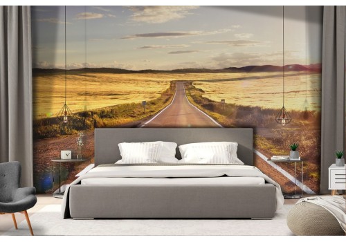 Wallpaper road between the countryside landscape 2