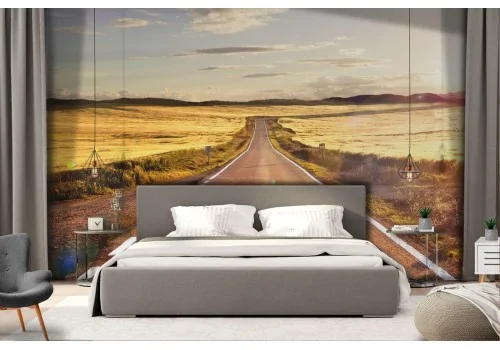 Wallpaper road between the countryside landscape 2