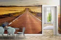 Carta da Parati Alba Tramonto Prati e colline