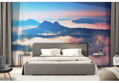 Wallpaper landscape mountains among clouds 2