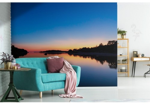 Wallpaper landscape lake with trees nature