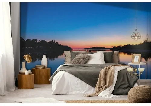 Wallpaper landscape lake with trees nature 2