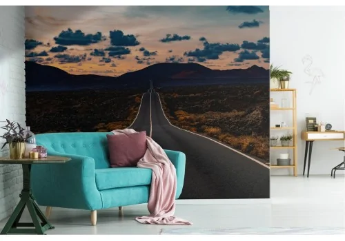 Wallpaper road between mountains landscape photo