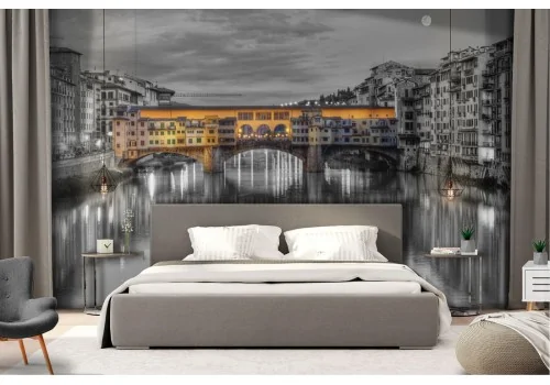 Old Bridge Florence Wallpaper Landscape Photo 2