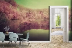 Carta da Parati Fiumi Cascate Laghi Alberi