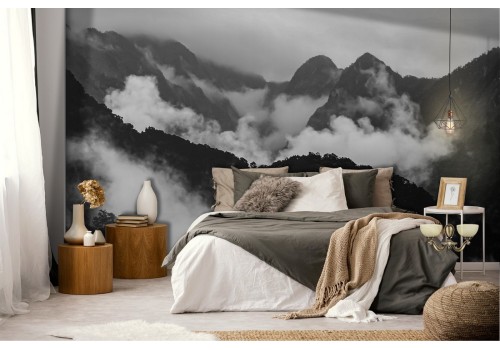 Wallpaper mountains peaks among the clouds 2