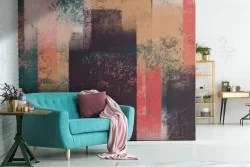 Carta da Parati decorazione astratta tempere moderna