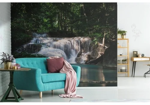 Tropical Rainforest Waterfall Landscape Wallpaper