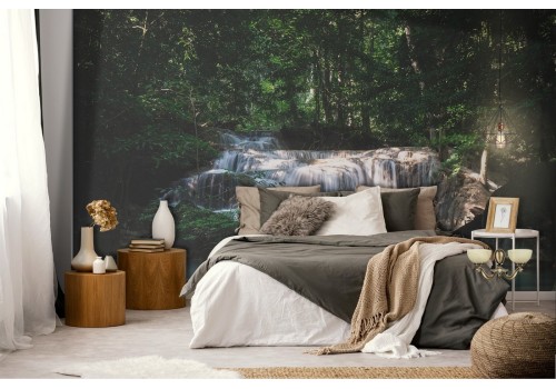 Carta da Parati cascata foresta tropicale paesaggio 2