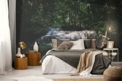 Carta da Parati cascata foresta tropicale paesaggio