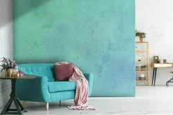 Carta da Parati cemento superficie industrial verde acqua