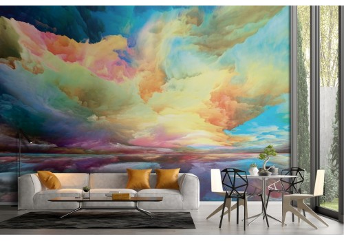 Abstract Landscape Wallpaper Modern Colors