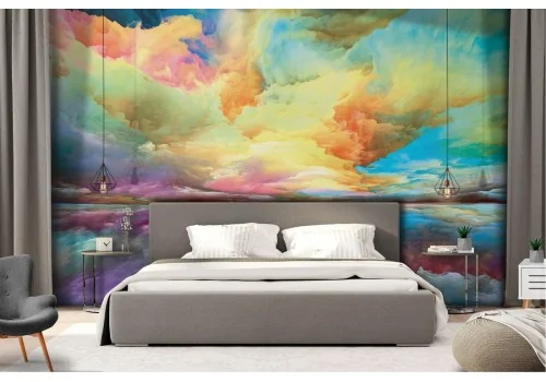 Abstract Landscape Wallpaper Modern Colors 2