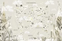 Children's Wallpaper Maps City Transportation Animals Birds Maps