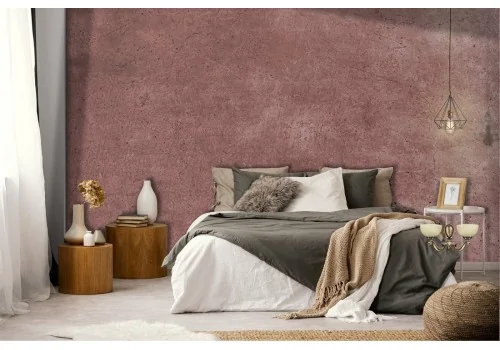 Carta da Parati superficie cemento industrial rosso 2