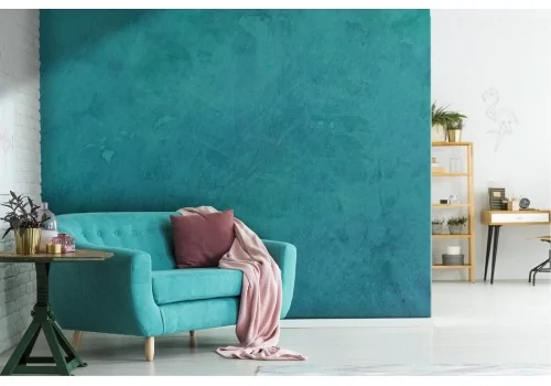 Blue wallpaper with concrete texture surface