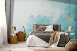 Modern abstract wallpaper in blue color