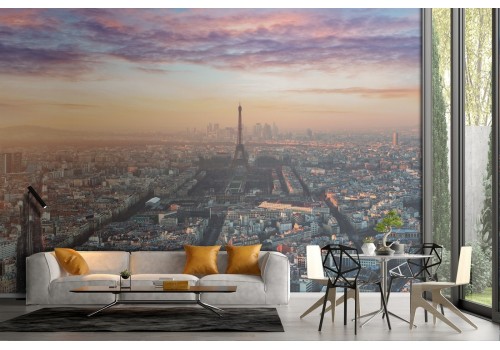Paris panoramic city landscape wallpaper