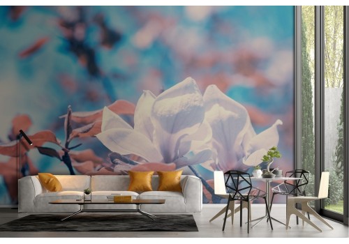 Wallpaper photograph white flower tree