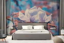 Wallpaper photograph white flower tree