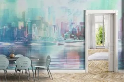 Wallpaper Paintings and Watercolors Modern City