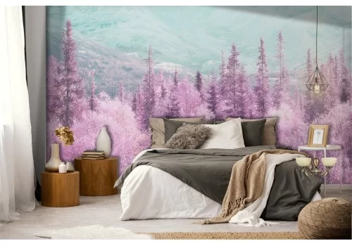 Carta da Parati paesaggio alberi rosa natura fotografia 2