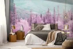 Carta da Parati paesaggio alberi rosa natura fotografia