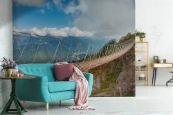 Carta da Parati ponte sulle montagne paesaggio natura