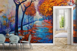 Wallpaper Paintings and Watercolors Leaves and Flowers Nature