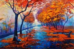 Carta da Parati Design e Stili Paesaggi e Natura Dipinti e Acquerelli Foglie e Fiori Natura