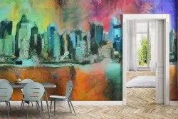 Abstract Modern City Wallpaper